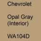 Preview: Chevrolet, Opal Gray (Interior), WA104D.